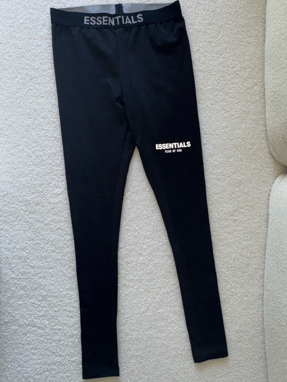 Fear of God Essentials Black Logo Waistband Leggings Size Small